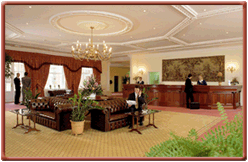 A reception room at Whittlebury Hall