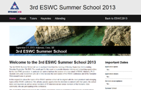 ESWC Summer School 2013 | Website Screenshot