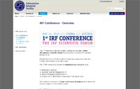 1st IRF Conference 2010 | IRF Scientific Forum