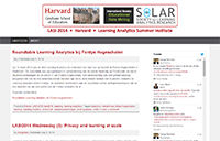 LASI 2014 Harvard - Learning Analytics Summer Institute | Website Screenshot