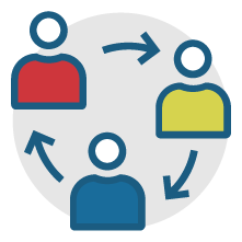 Team Members in a Circle Icon